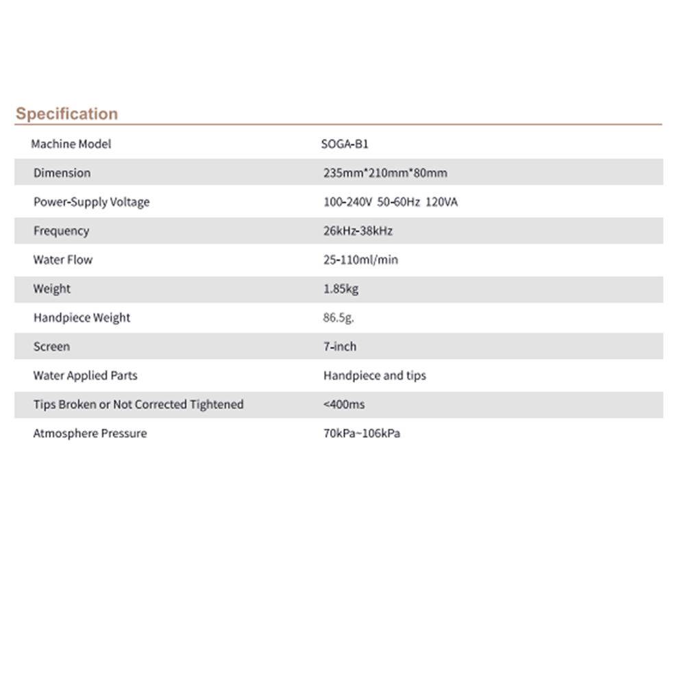 SOGA-B1 Dental Ultrasonic Piezo Bone Surgery Machine(NO LED VERSION)