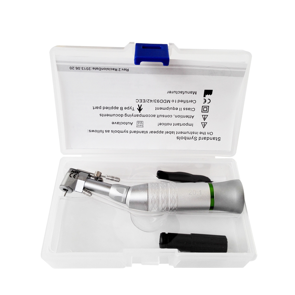 NSK Type Dental Implant 20:1 Reduction Low Speed Contra Angle Handpiece Latch Type