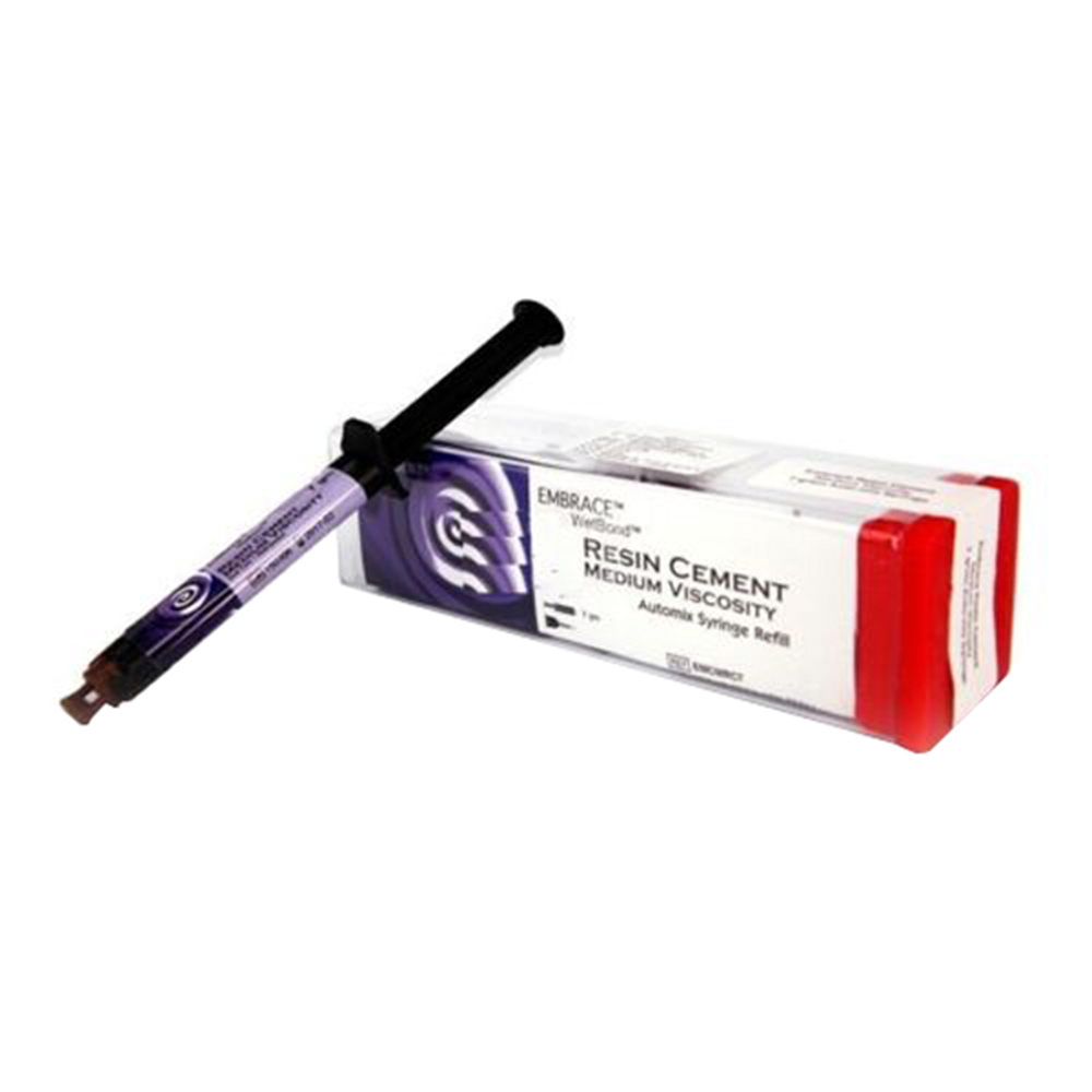 PULPDENT EMBRACE WetBond Dental Resin Cement Medium Viscosity Automix Syringe 7g