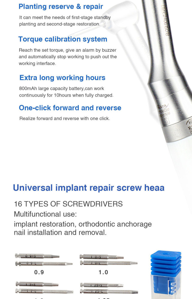 Dental Electric Torque Wrench Implant Universal Screwdriver ST Drivers
