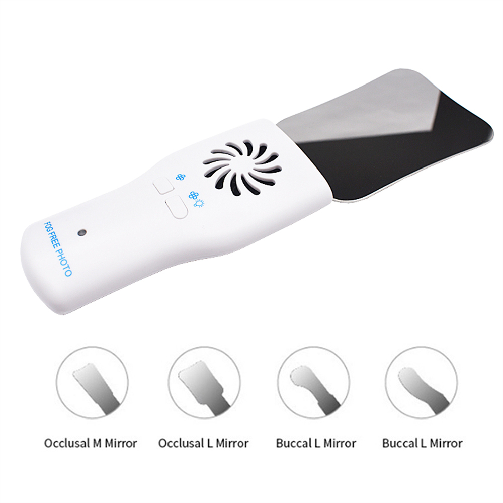 Dental Occlusal Mirror Fog Free LED Intra Oral Photo System 4 Mirrors Anti-Fog