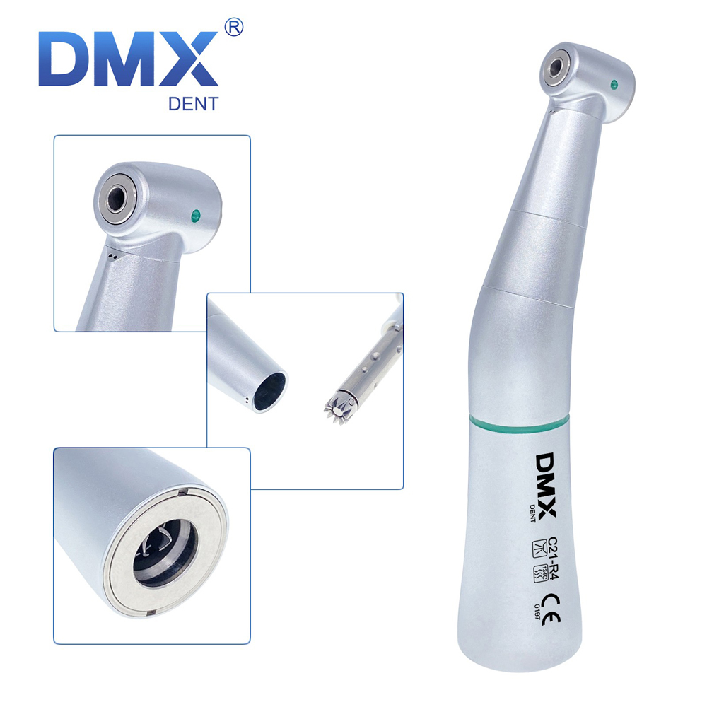 DMXDENT Dental Low Speed Handpiece Contra Angle 4:1 1:1 Fiber Optic fit NSK KAVO