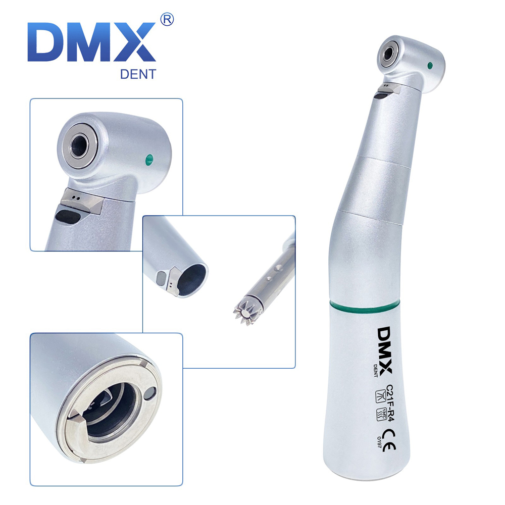 DMXDENT Dental Low Speed Handpiece Contra Angle 4:1 1:1 Fiber Optic fit NSK KAVO