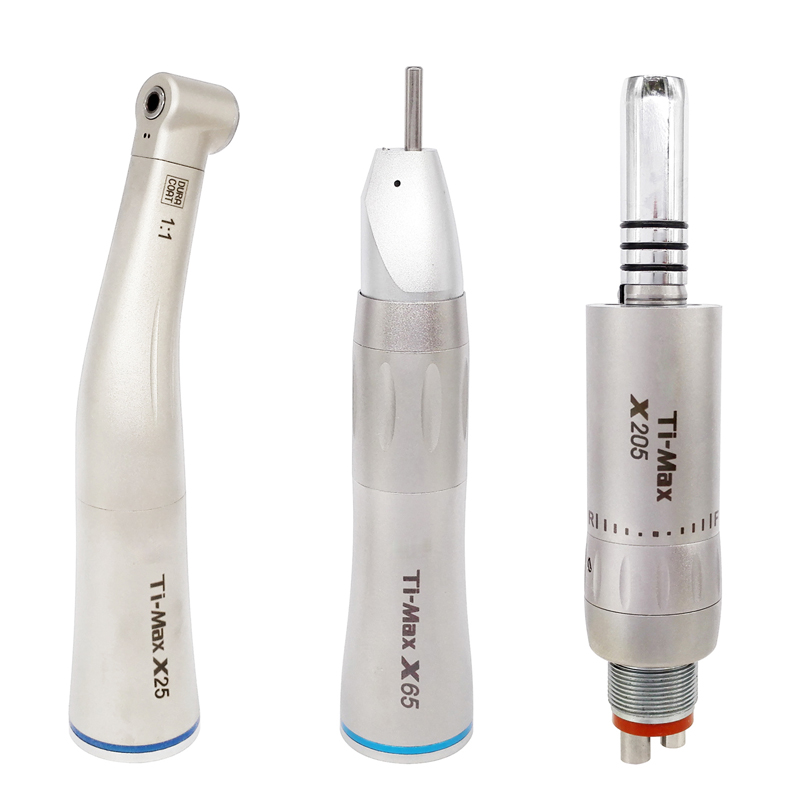 Ti-Max X25 X65 X205 Dental Low Speed Handpiece Kit Straight Contra