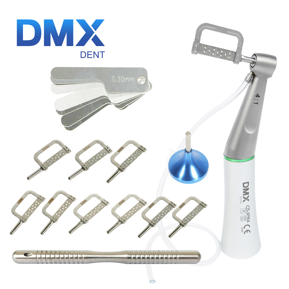 DMXDENT Dental 4:1 Reduction IPR Contra Angle Handpiece Interproximal Stripping Gauge