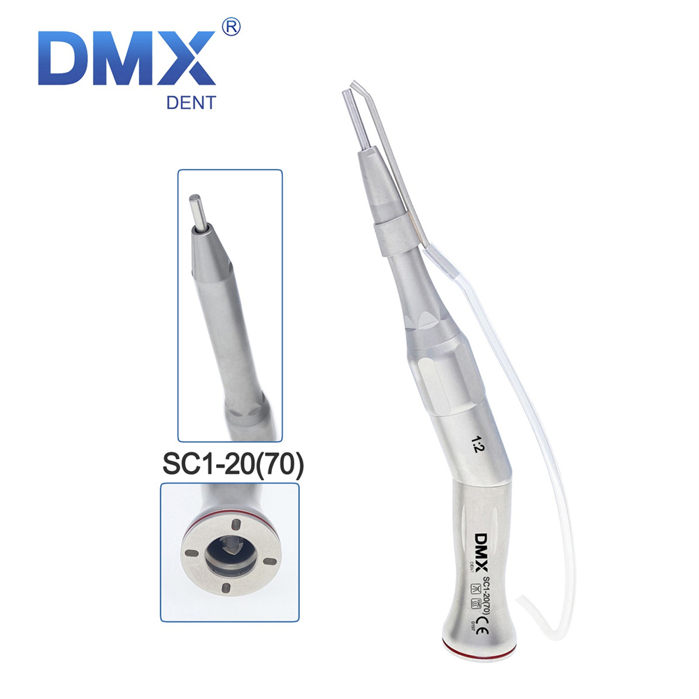 DMXDENT 1:1/1:2 Dental Surgical Osteotomy Low Speed Straight Handpiece / 20o Contra Angle for NSK/KAVO