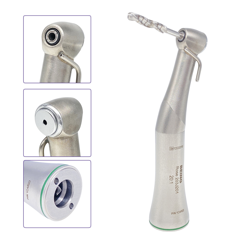BEING 20:1 Dental Fiber Optic Contra Angle Low Speed Implant Handpiece