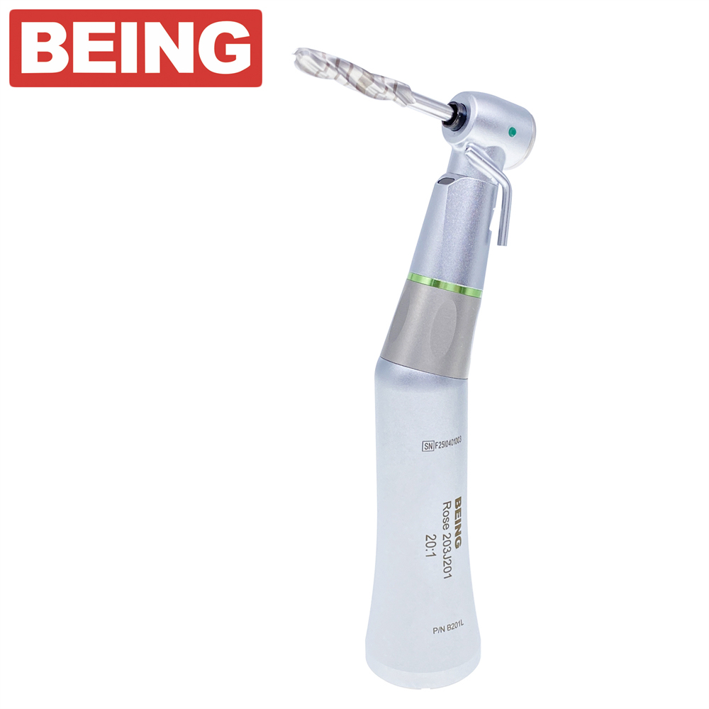 BEING 20:1 Dental Fiber Optic Contra Angle Low Speed Implant Handpiece