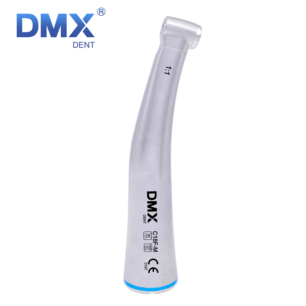 DMXDENT C18-M/C18F-M/C18F-IR5M Dental 1:1 / 1:5 Fiber Optic Contra Angle Handpiece