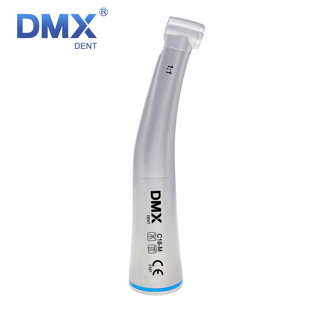 DMXDENT C18-M/C18F-M/C18F-IR5M Dental 1:1 / 1:5 Fiber Optic Contra Angle Handpiece