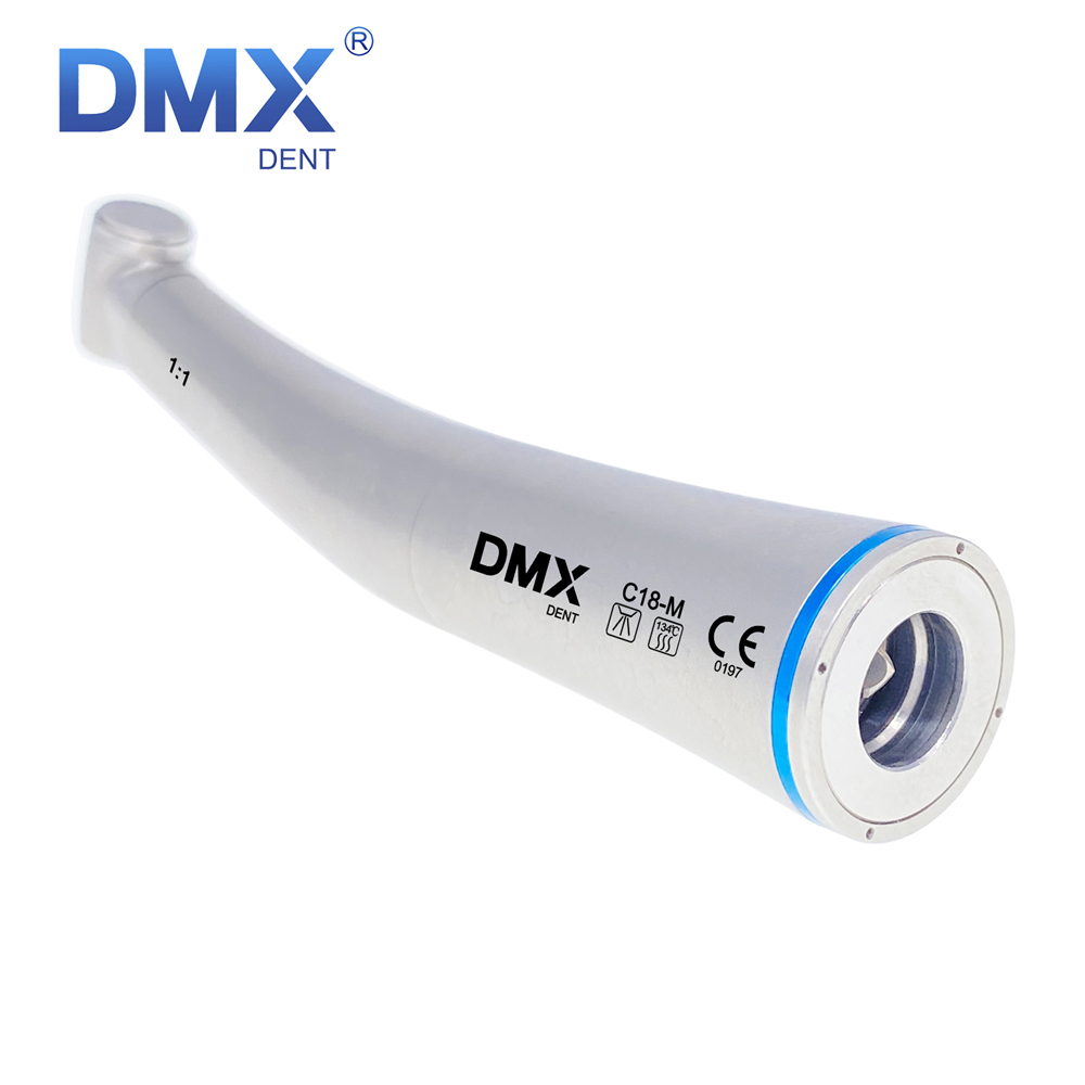 DMXDENT C18-M/C18F-M/C18F-IR5M Dental 1:1 / 1:5 Fiber Optic Contra Angle Handpiece
