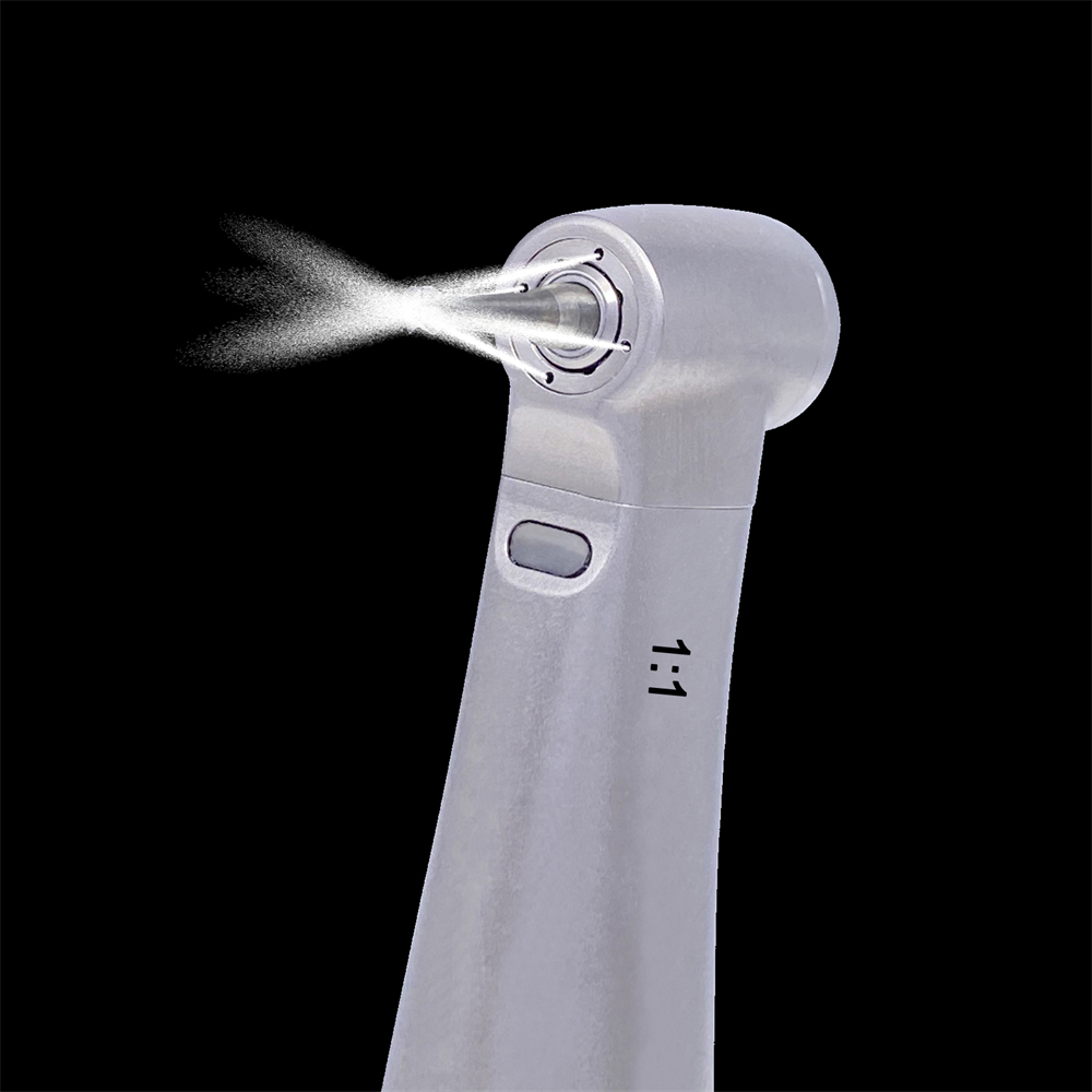DMXDENT C18F/C18F-M Dental 1:1 Fiber Optic Contra Angle Handpiece 4 Water Spray