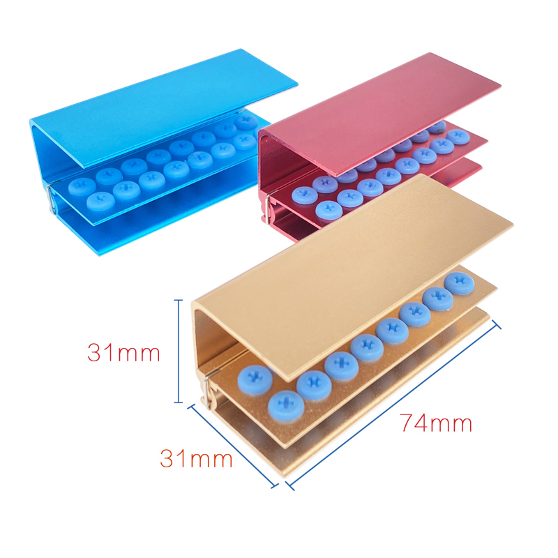 16 Holes with Silicon Dental High Speed FG RA Burs Block Holders Autoclavable