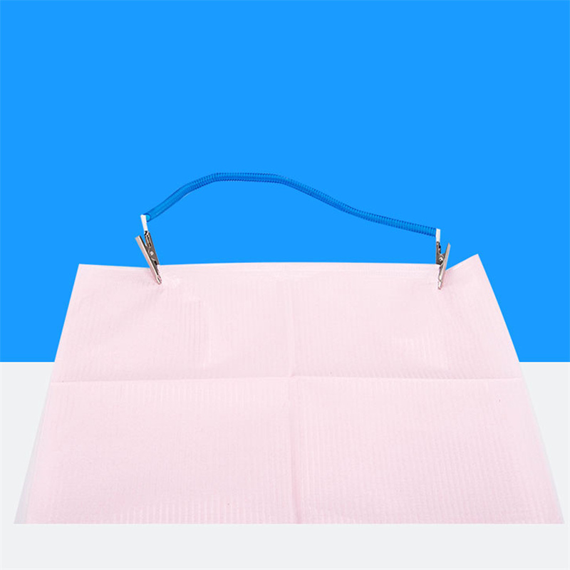 5 PCS Dental Patient Bib Clips Chains Napkin Holder Flexible Coil Plastic Chain