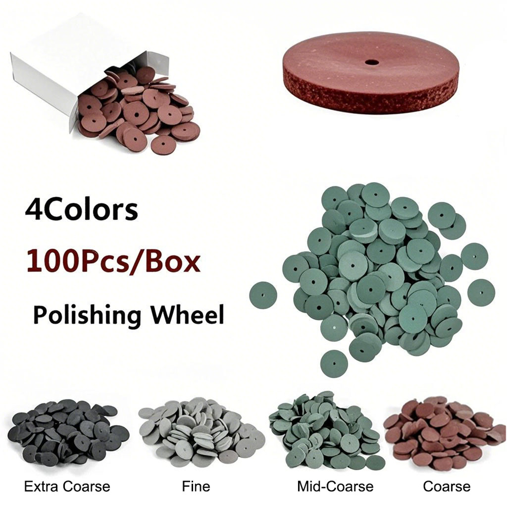 Dental Lab Rubber Polishing Wheels Burs Silicone Polishers 2.35mm