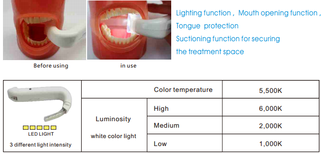 Dental MaxBite Intraoral Light Wireless Suction Dentist LED Lighting System