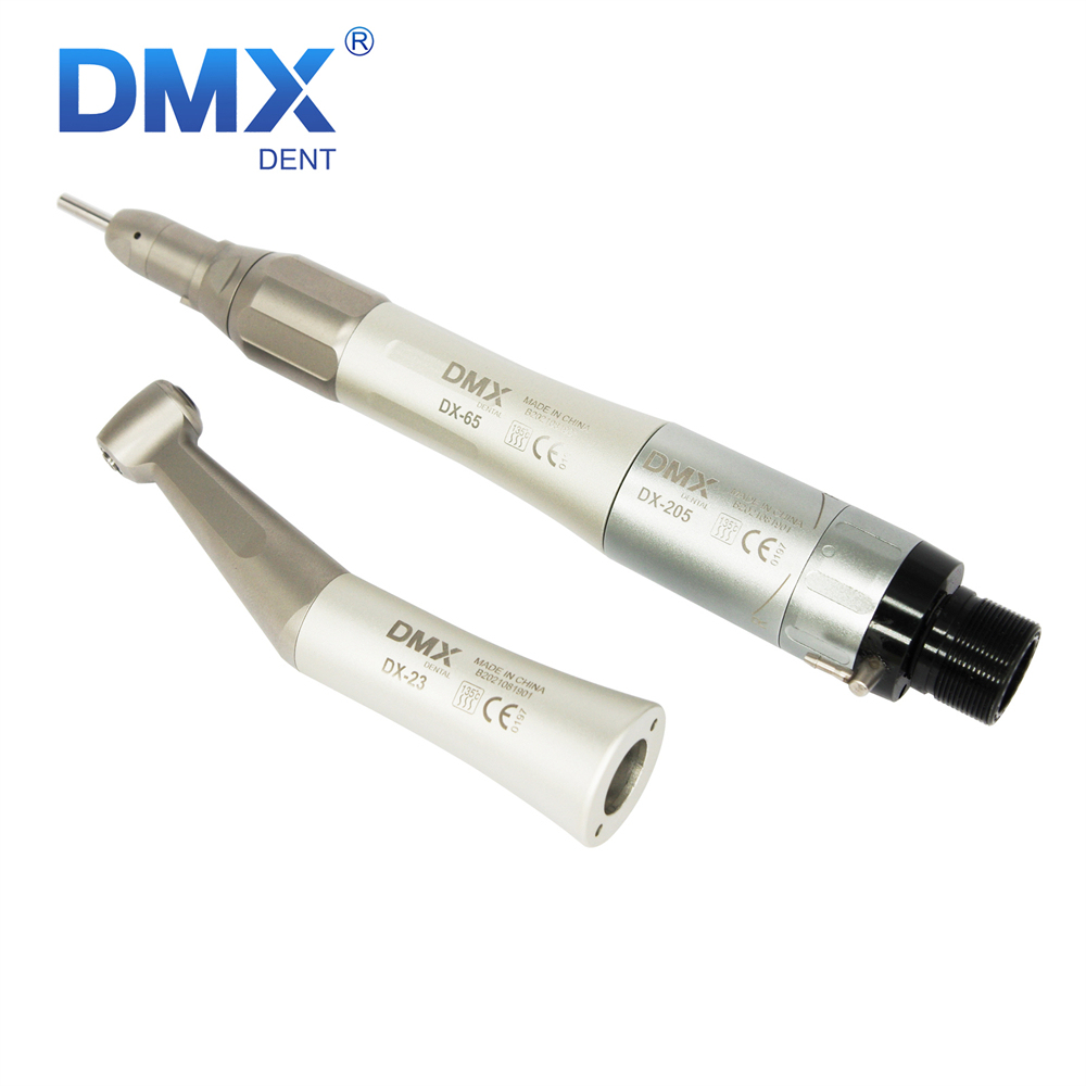 DMXDENT Dental Low Speed Handpiece Straight Contra Angle Air Motor 2/4Hole