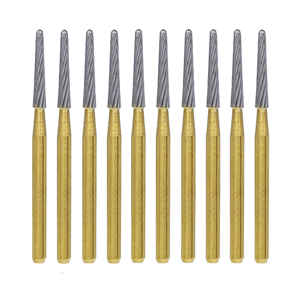 10 Pcs Dental Carbide Trimming & Finishing Burs FG7404/7406/7408/7901/7902/7903