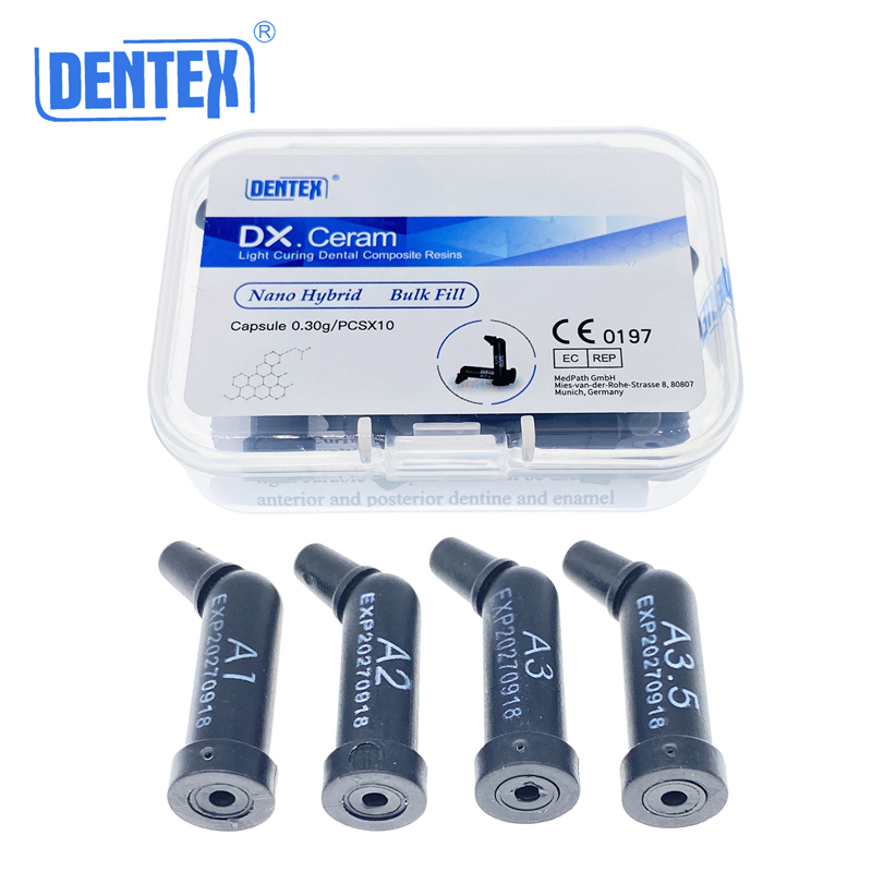 Dental Dentex DX.Ceram Light Curing Composite Resin  Refill Unidose Capsule Kit