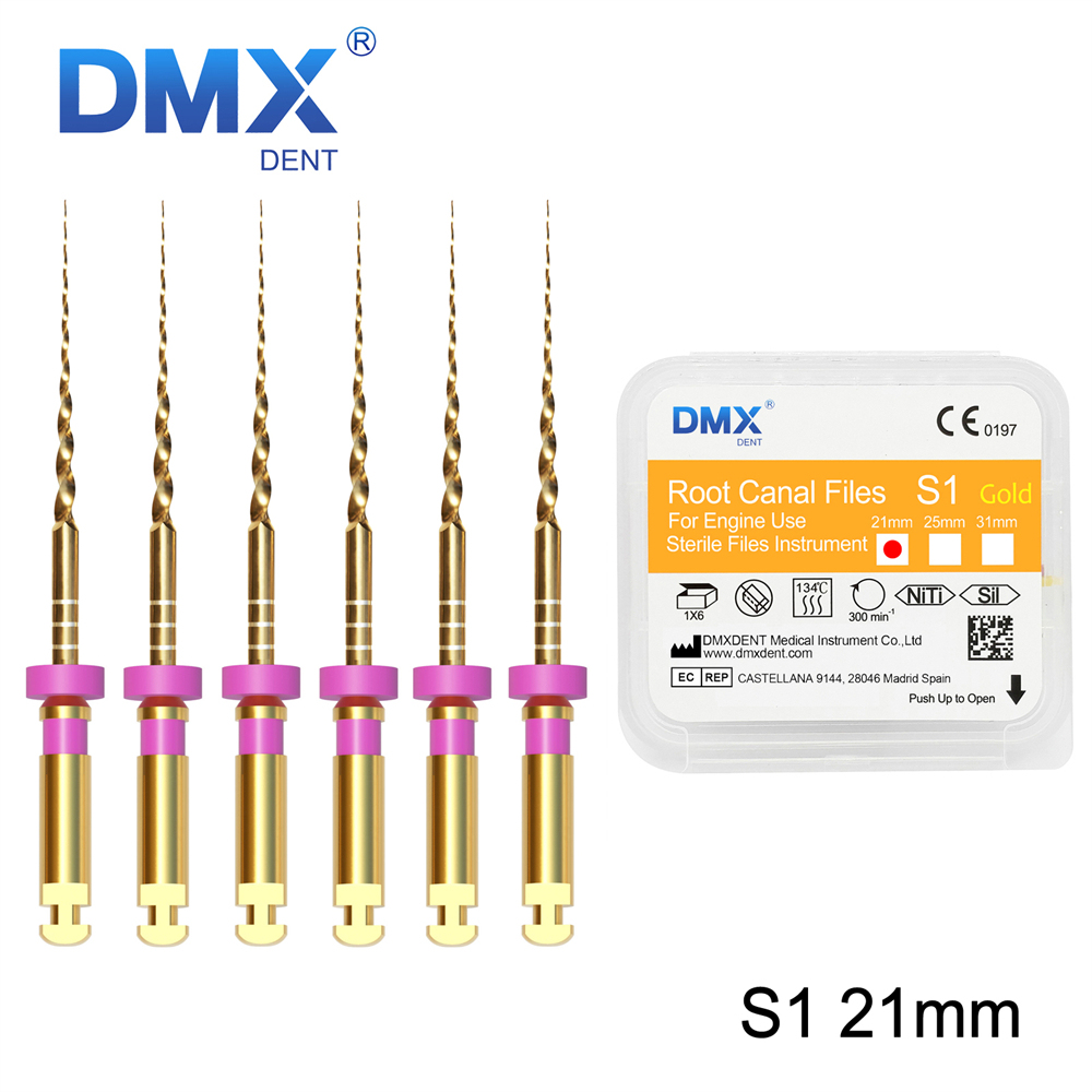 DMXDENT Root Canal Gold Taper NITI Files Endodontic Rotary +Free Gift
