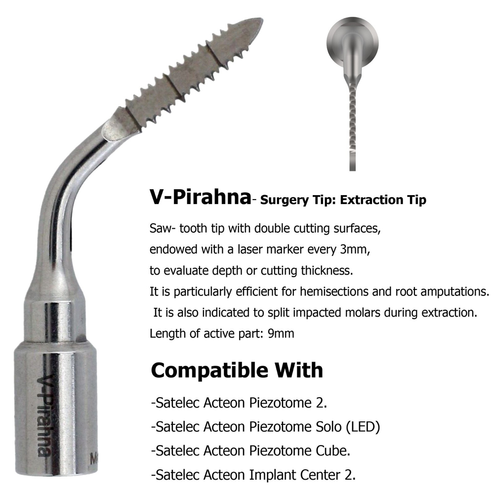 Dental ACTEON Piezotome 2 Cube Ultrasonic Surgery Tips Satelec Piezo Scaler Tips