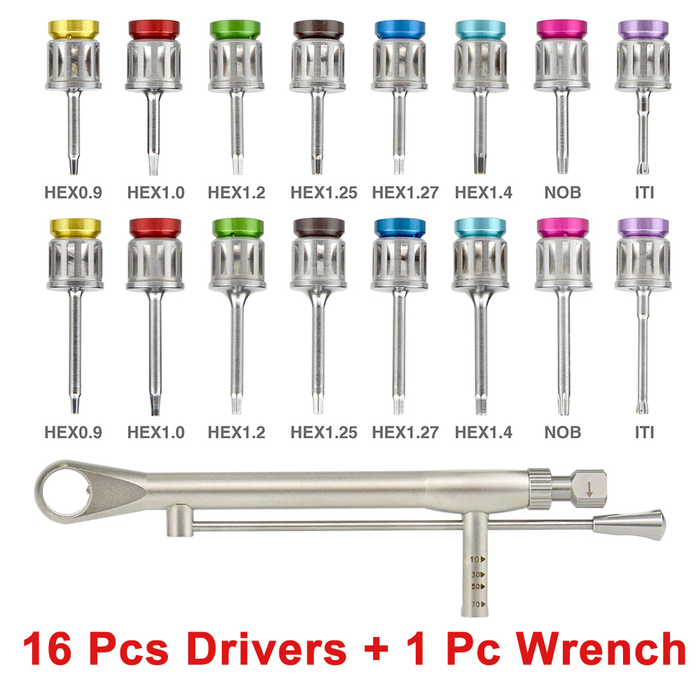 Dental Universal Prosthetic Restoration Implant Instrument Hand Driver Tool Kit