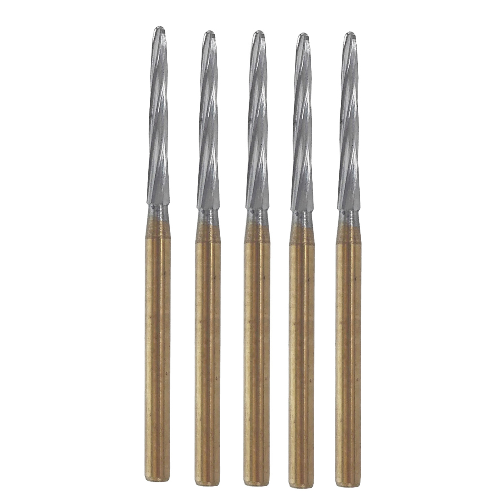 Dental Zekrya Surgical Carbide Burs Bone Cutters 28mm Tungsten/Gold-Plated