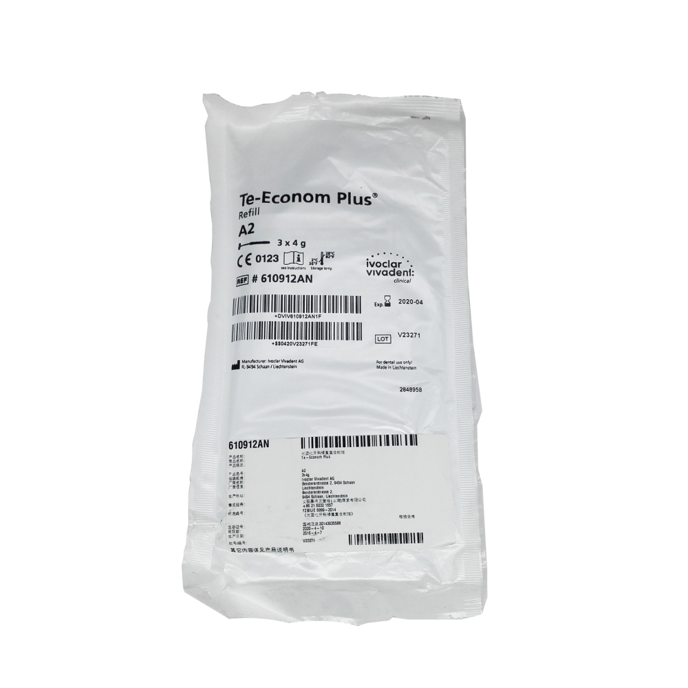 1Kit/3Pcs Ivoclar Vivadent TE-Econom Plus Dental Light Cure Composite Resin