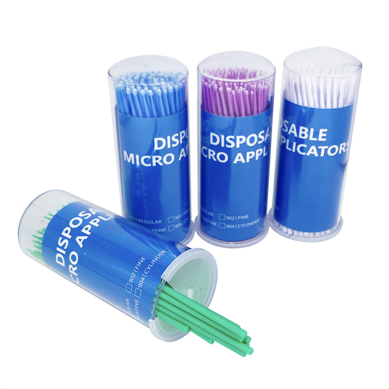 Disposable Micro Applicator Dental Use Bendable Brush 100pcs 4colors