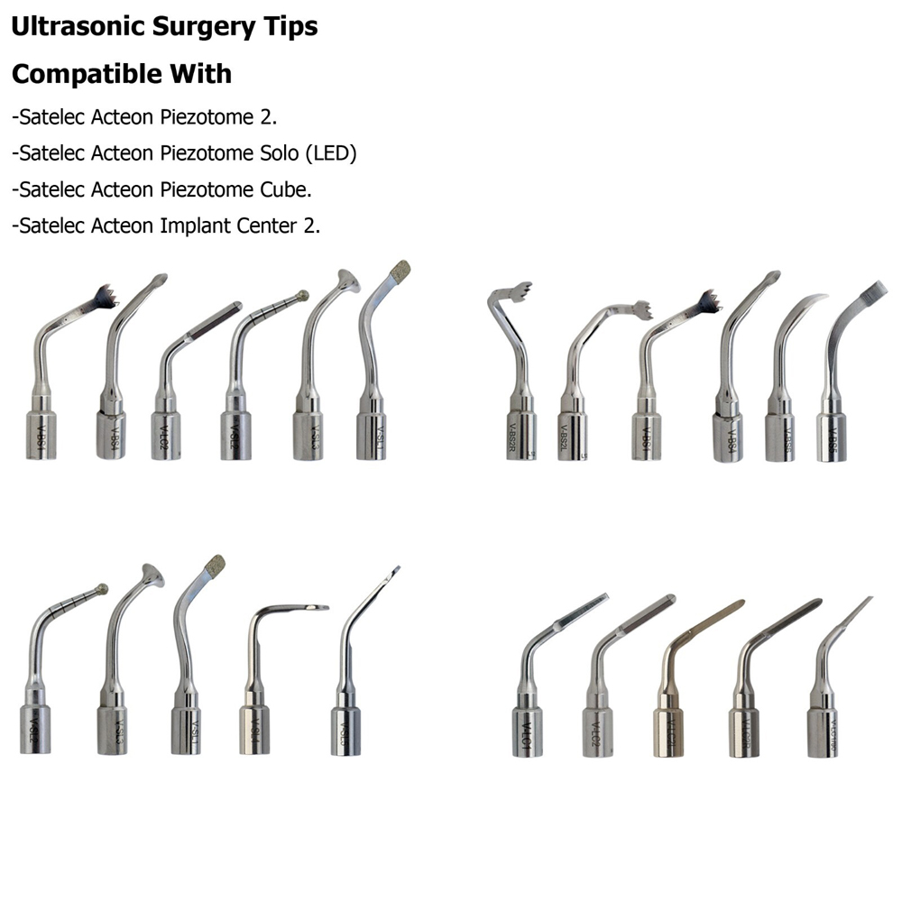 Dental ACTEON Piezotome 2 Cube Ultrasonic Surgery Tips Satelec Piezo Scaler Tips