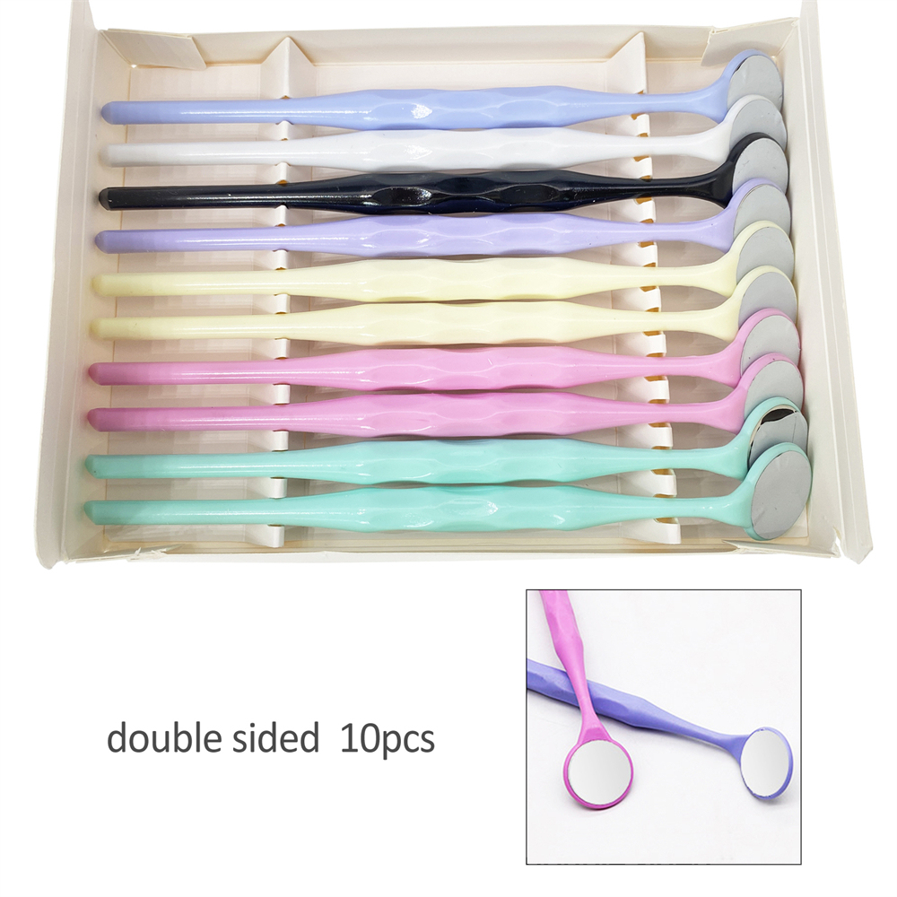 10pcs Dental Premium Mouth Mirrors Front Surface Double Single Sided