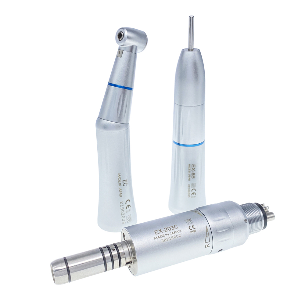 Dental Slow Speed Contra Angle Air Motor Straight Handpiece 4 Hole NSK Style
