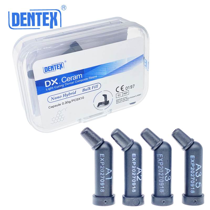 Dental Dentex DX.Ceram Light Curing Composite Resin  Refill Unidose Capsule Kit