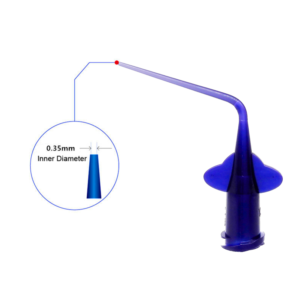 Dental Disposable Syringe Tips Endo Irrigation Flexible Composite Blue/Clear