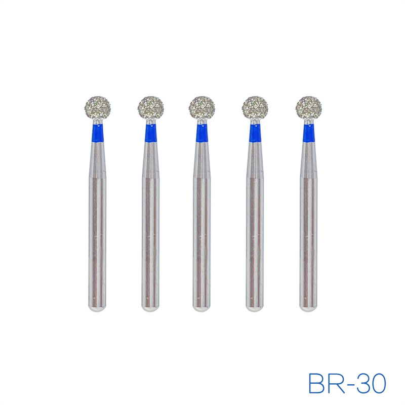 DMXDENT Diamond BR-30 Burs BR Ball Round Dental FG 1.6mm Bur For High Speed Handpiece