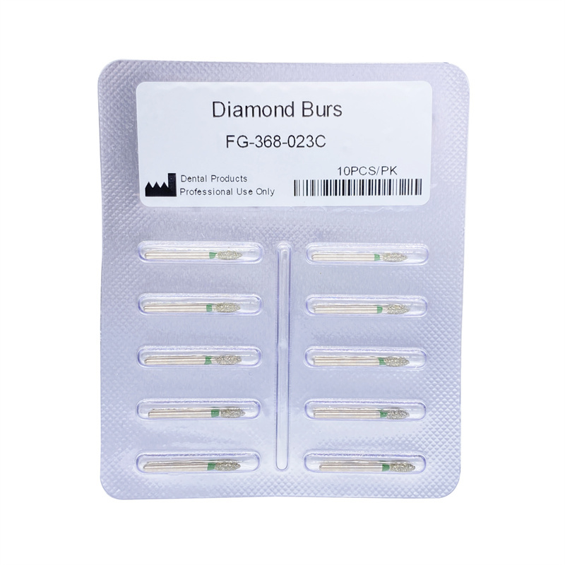 Dental Diamond Burs FG Pointed Football 368/023C Coarse Grit For High Speed Handpiece