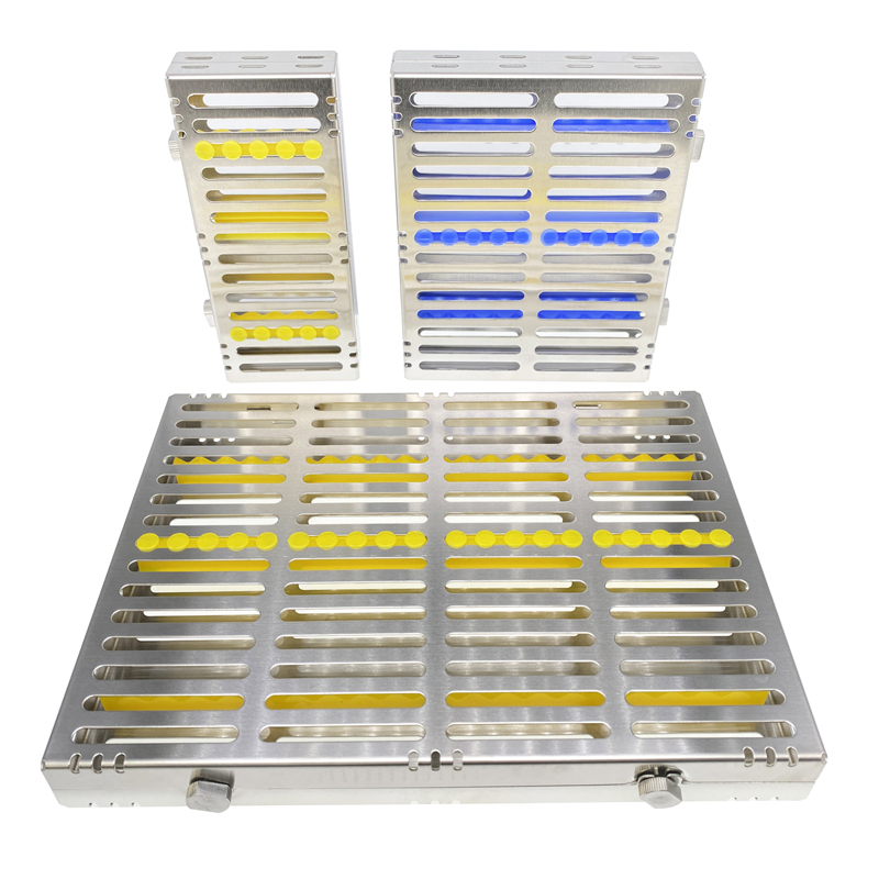 Dental Autoclave Cassette Tray Rack Metal Box Instrument Sterilization