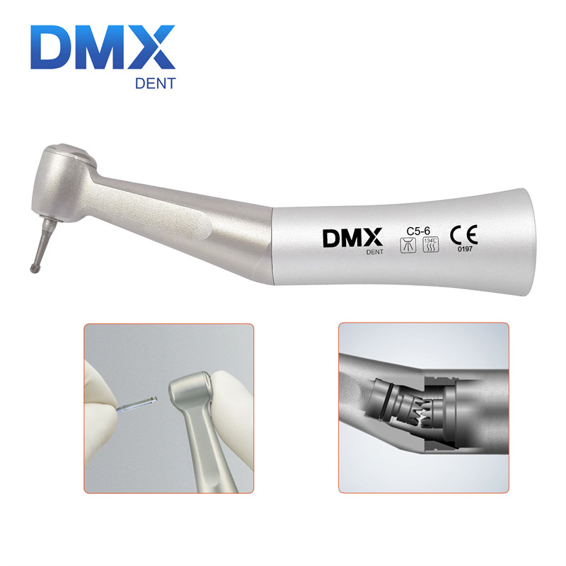 DMXDENT Dental Low Speed 1:1 Contra Angle Handpiece For CA Bur FX23 E-Type C5-6 DMX