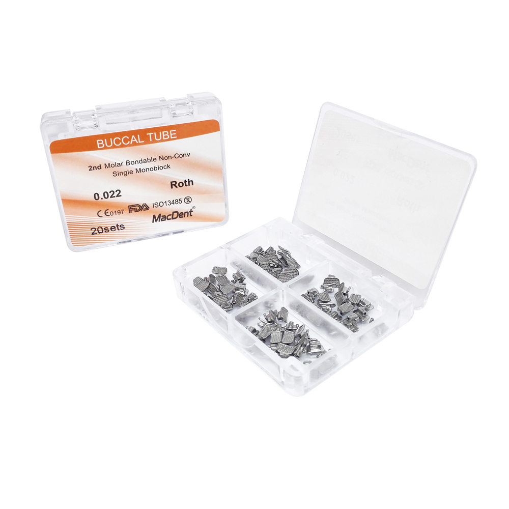 MacDent Dental Orthodontic Buccal Tube Non-Converable 20 Sets/Box