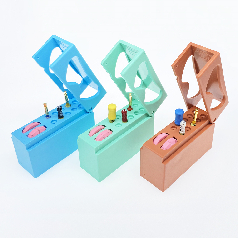 Dental 6/10/20 Hole Bur Endo Files Reamers Block Memory Holder Stand Disinfection Box
