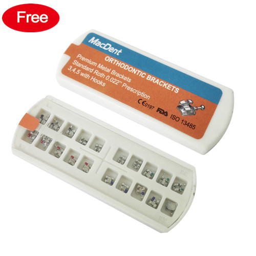 1 Pack MacDent Dental Brackets MINI Roth .022 345 Hooks