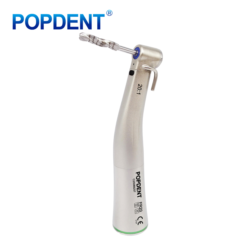 POPDENT FR20 Dental 20:1 Fiber Optic Implant Contra Angle Handpiece