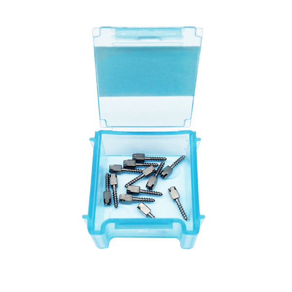 12Pcs/Box Dental Titanium/Gold Plated Conical Screw Posts Kits Refill All Sizes