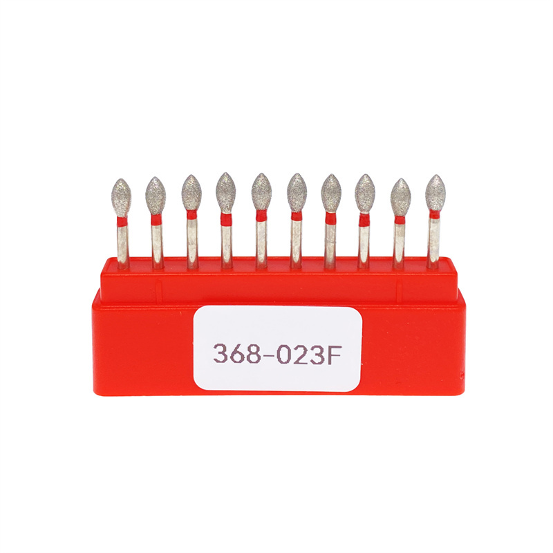 Dental Diamond Burs FG Pointed Football 368/023F Fine For High Speed Handpiece