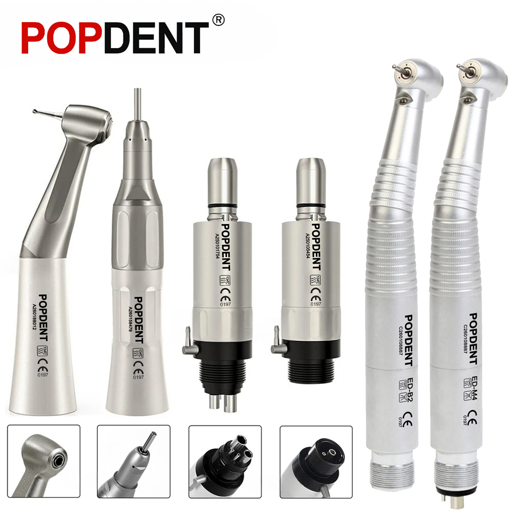POPDENT Dental E-generator LED High Speed/Low Speed Handpiece Kit 2Hole/4Hole