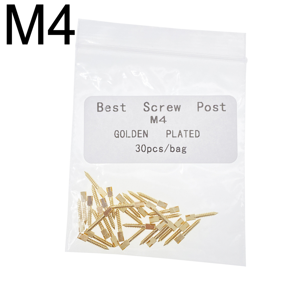 30 Pcs Dental Screw Post 24K Gold Plated Conical Refills S/M/L/XL For Root Canal