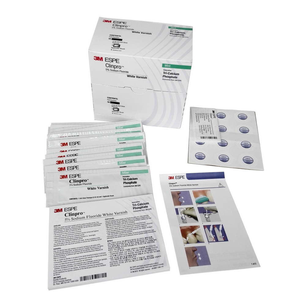 Dental 3M ESPE Clinpro 5% Sodium Fluoride White Varnish-Mint Flavor