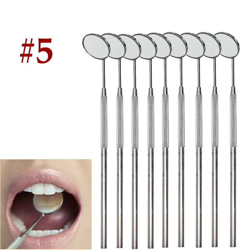 #4 #5 Dental Mouth Mirror and Handle For Teeth's ENT Dental Instruments