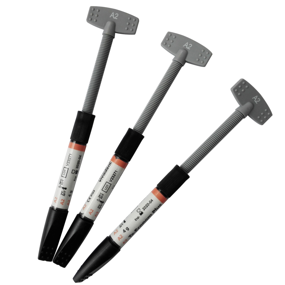 1Kit/3Pcs Ivoclar Vivadent TE-Econom Plus Dental Light Cure Composite Resin