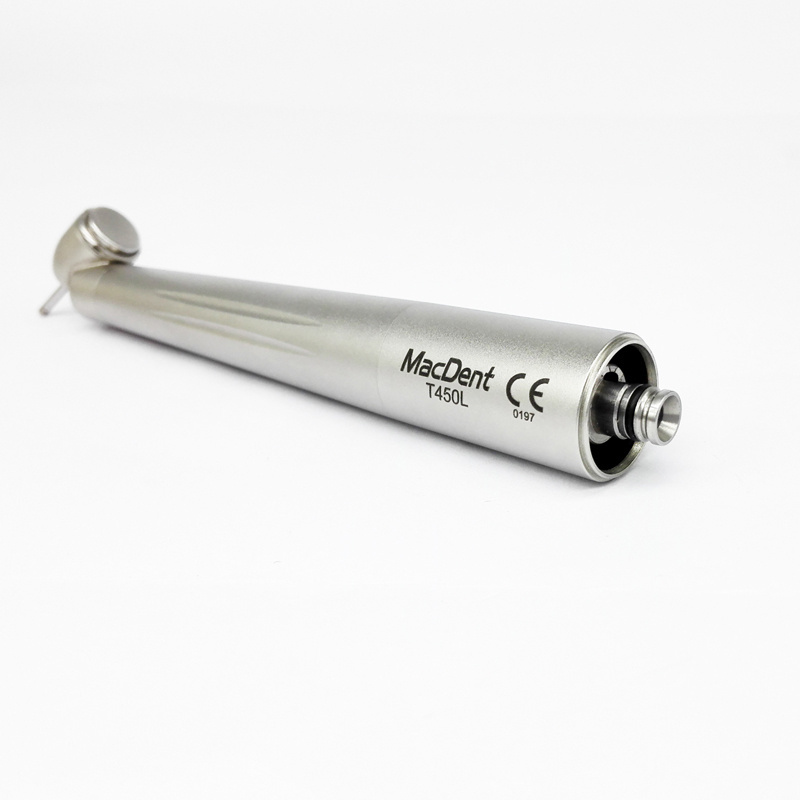 MacDent T450L/T450KL Dental Fiber Optic 45° Surgical High Speed Air Turbine Handpiece